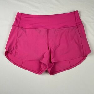 Lululemon Speed Up High-Rise Lined 4" Shorts Size 10 Sonic Pink